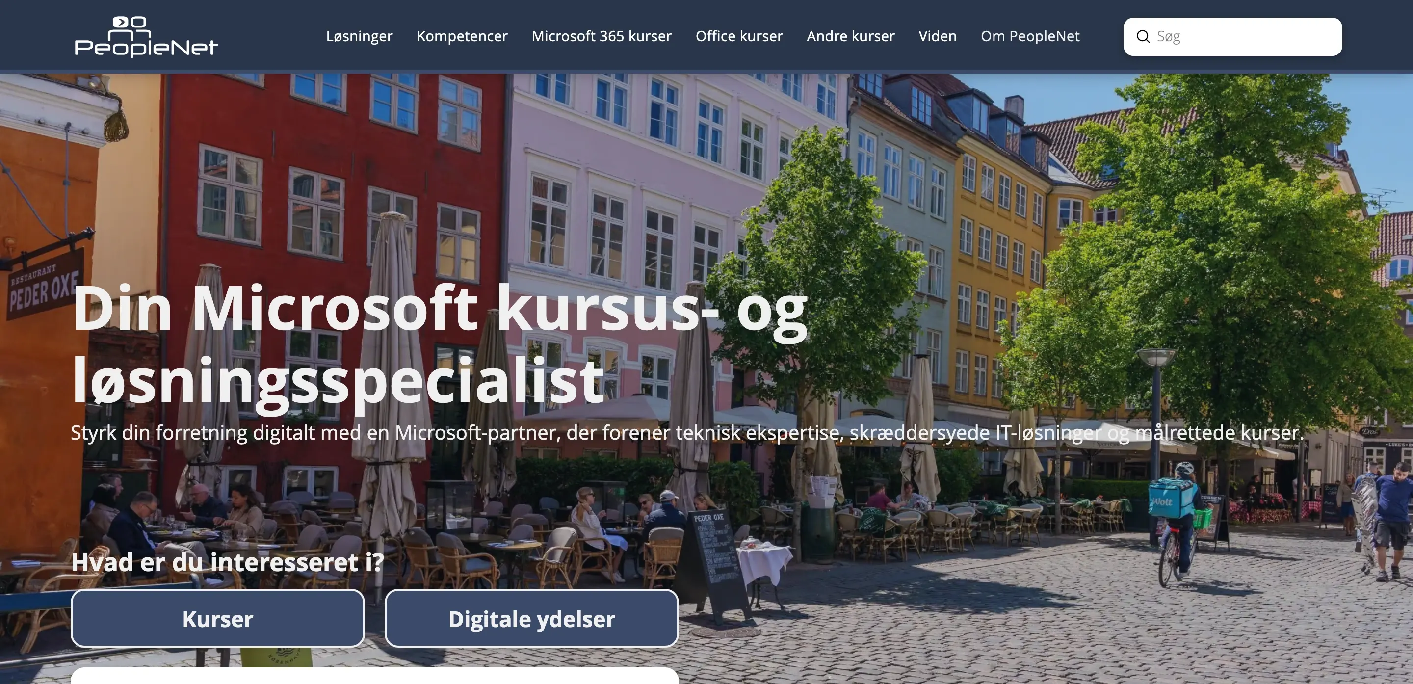 Før: den gamle PeopleNet-side
